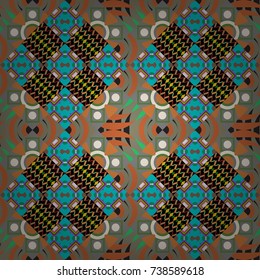 Vector geometric gray, black and yellow seamless background.