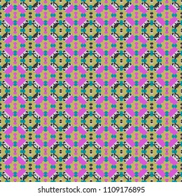 Vector geometric gray, green and violet seamless background.