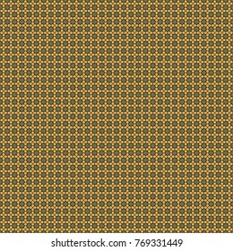 Vector geometric gray, green and yellow flat seamless pattern.