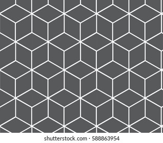 Vector geometric grey cubes pattern background