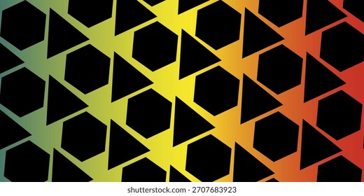 Vector geométrico Halftone Formas hexagonales Tecnología Oscilación Onda Fondo Abstractas. Patrón simple retro hexagonal