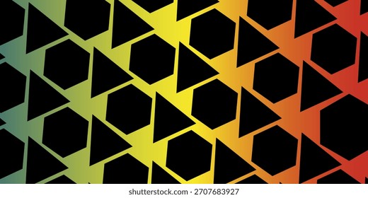 Vector geométrico Halftone Formas hexagonales Tecnología Oscilación Onda Fondo Abstractas. Patrón simple retro hexagonal