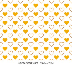 Vector Geometric Heart Background. Abstract cute seamless pattern. Valentine Day's Texture.