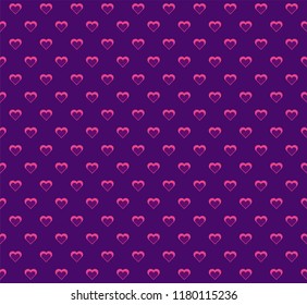 Vector Geometric Heart Background. Abstract cute seamless pattern.