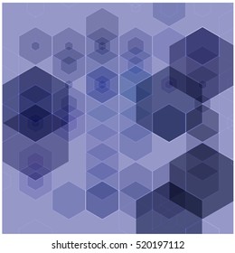 Vector geometric hexagonal background purple