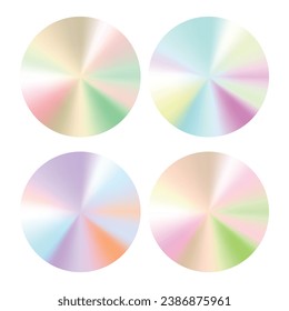 Vector geometric holographic label for design product guarantee sticker design.