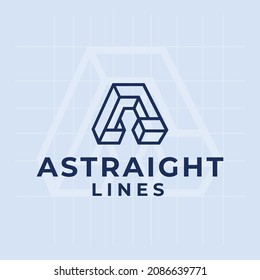 Logotipo Un monograma con bandas medidas