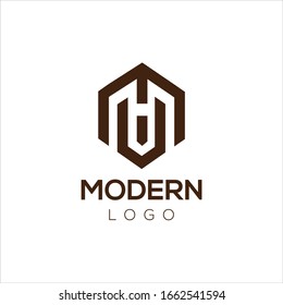 Vector geometric icon. Linear style logo