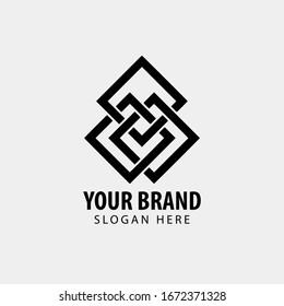 Vector geometric icon. Linear style logo.