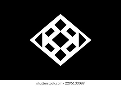 Vector geometric icon. Linear style logo. square financial logo design inspiration. Logo company abstract