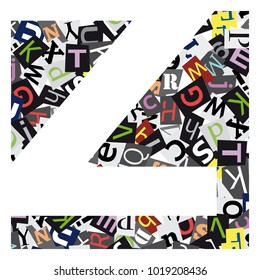 Vector geometric initial letter Z on confused alphabet