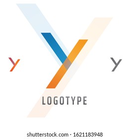 Vector Geometric, Isometric Typography, Letter Y logo. Professional Business, Corporate Icon.