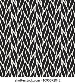 Vector Geometric Leaf Seamless Pattern. Abstract leaves texture.