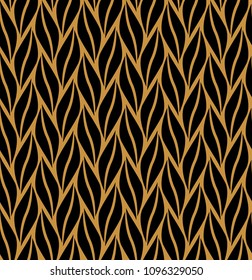 Vector Geometric Leaf Seamless Pattern. Abstract leaves texture.