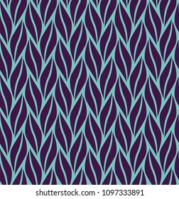 Vector Geometric Leaf Seamless Pattern. Abstract leaves texture.