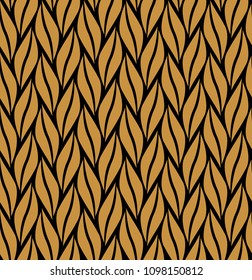 Vector Geometric Leaf Seamless Pattern. Abstract leaves texture.