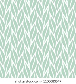 Vector Geometric Leaf Seamless Pattern. Abstract leaves texture.