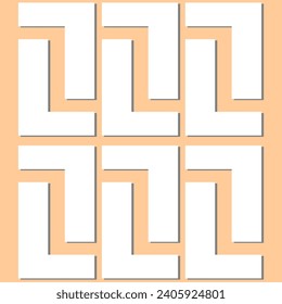 Vector geometric letter L, pattern and background