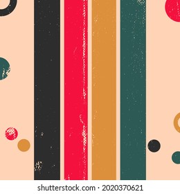 Vector geometric line and circle abstract background combined with retro vintage style grain texture applicable for banner, flyer, poster and others