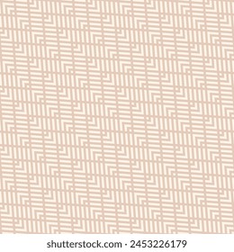  motif géométrique de ligne de Image vectorielle harmonieux. Texture subtile du chevron beige. Zigzag rayures, grille, treillis, lignes.  Abstrait, arrière-plan délicat zig zag en diagonale. Géométrie simple. Création de géo répétitive