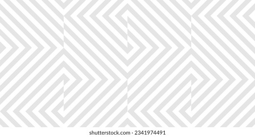 Vector geometric lines seamless pattern. Trendy gray and white texture with diagonal stripes, broken lines, chevron, zigzag, tiles. Simple abstract geometry. Subtle modern monochrome geo background