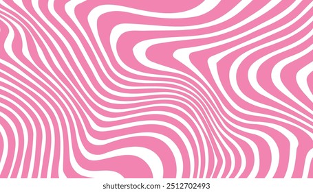 Padrão de faixas de linhas geométricas vetoriais. Vetor ilustração ondas marmoreando fundo, cor de rosa papel de parede gráfico design.Wavy espiral sem emenda padrão.