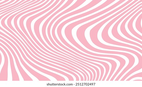 Vector geometric lines stripes pattern. Vector illustration waves marbling background, pink wallpaper graphic design.Wavy Swirl Seamless Pattern.