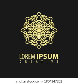 Vector geometric logo design. Abstract logo template. Line graphics monogram. Vector illustration.
