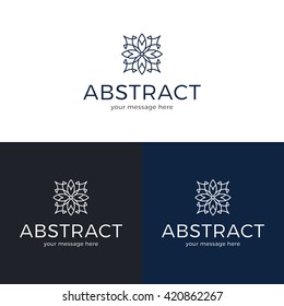 Vector geometric logo design. Abstract logo template. Vector illustration.