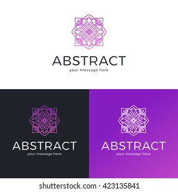 Vector geometric logo design. Abstract logo template. Vector illustration.