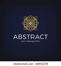Vector geometric logo design. Abstract logo template. Vector illustration.