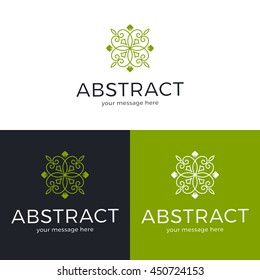 Vector geometric logo design. Abstract logo template. Vector illustration.