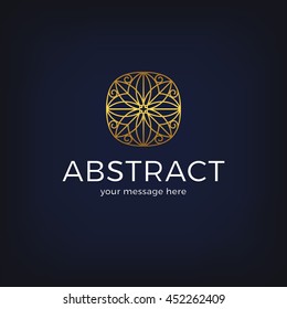 Vector geometric logo design. Abstract logo template. Vector illustration.