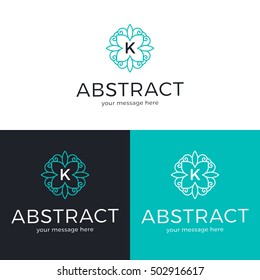 Vector geometric logo design. Abstract logo template. Vector illustration.