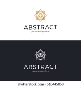 Vector geometric logo design. Abstract logo template. Vector illustration.