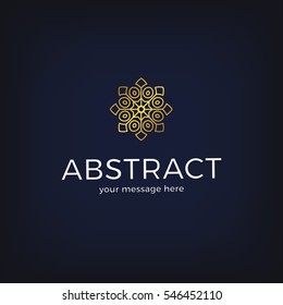 Vector geometric logo design. Abstract logo template. Vector illustration.
