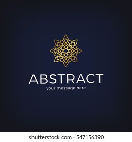 Vector geometric logo design. Abstract logo template. Vector illustration.