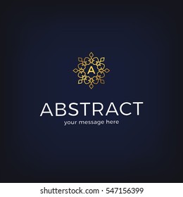 Vector geometric logo design. Abstract logo template. Vector illustration.