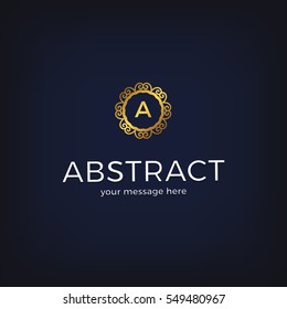 Vector geometric logo design. Abstract logo template. Vector illustration.