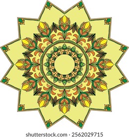 Its a vector geometric mandala design.