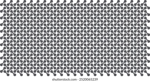 Vector Geometric Metaballs Pattern Diagonal Black Line on White Background. Vector illustration