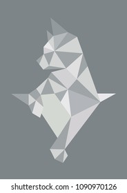 Vector Geometric Metal Cat Styling