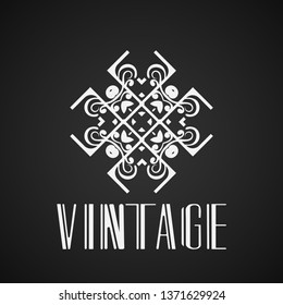 Vector geometric modern art deco style logo decoration