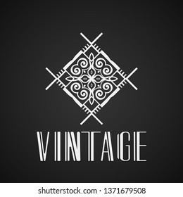 Vector geometric modern art deco style logo decoration