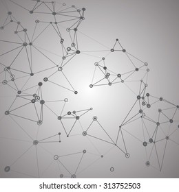 Vector geometric monochrome lines background.