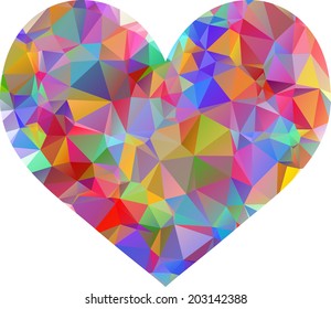 Vector Geometric Mosaic Heart