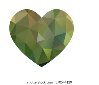 Vector Geometric Mosaic Heart