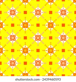 Vector - geometric motive seamless pattern, colored illustration.