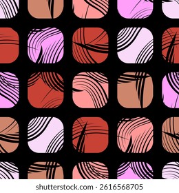 Vector - Geometric motives seamless pattern, colorful.