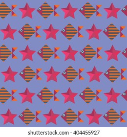 vector geometric nautical seamless pattern